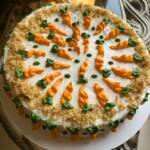Carrot & walnut Creamy  Cake