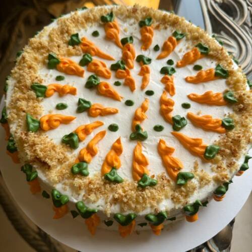Carrot & walnut Creamy  Cake