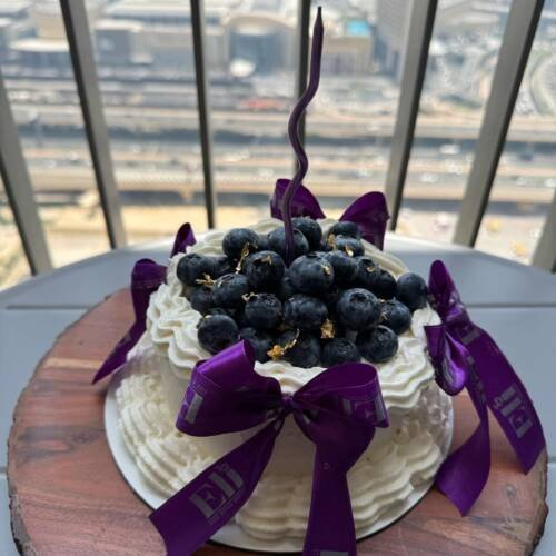 Blueberry  Creamy  Cake