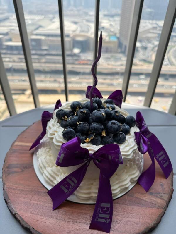 Blueberry  Creamy  Cake